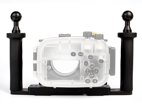 Canon 70D underwater housing double handles aluminum tray set