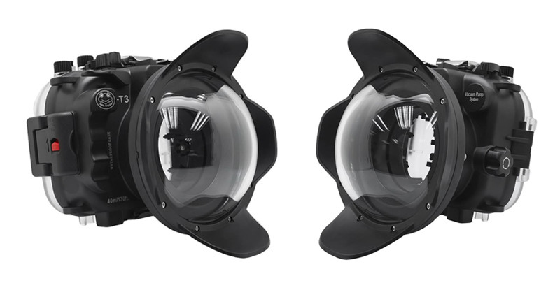 Fujifilm X-T3 waterproof case wide angle dry dome port