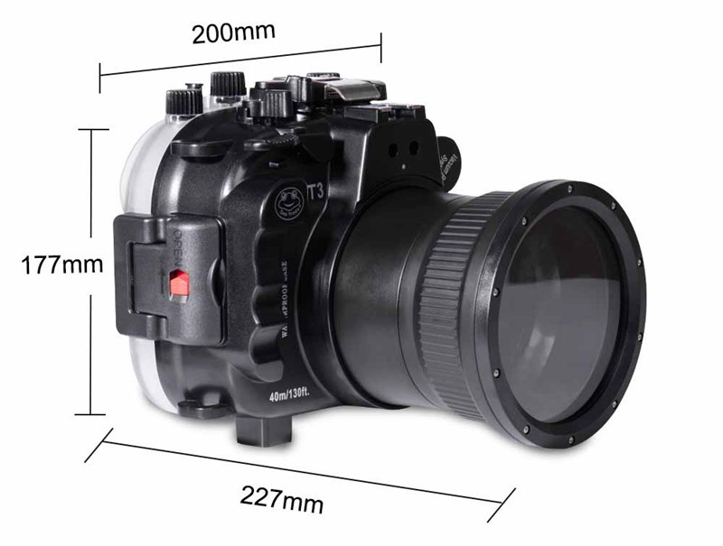 Fujifilm X-T3 underwater housing buttons