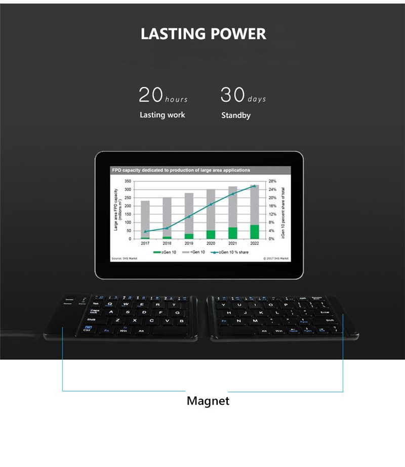 Mini foldable bluetooth Keyboard Tablet iPad Phone