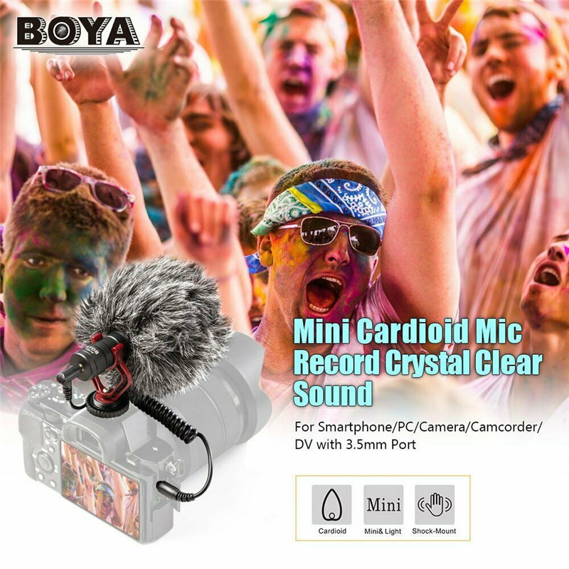 BOYA BY-MM1 cardioid shotgun microphone camera