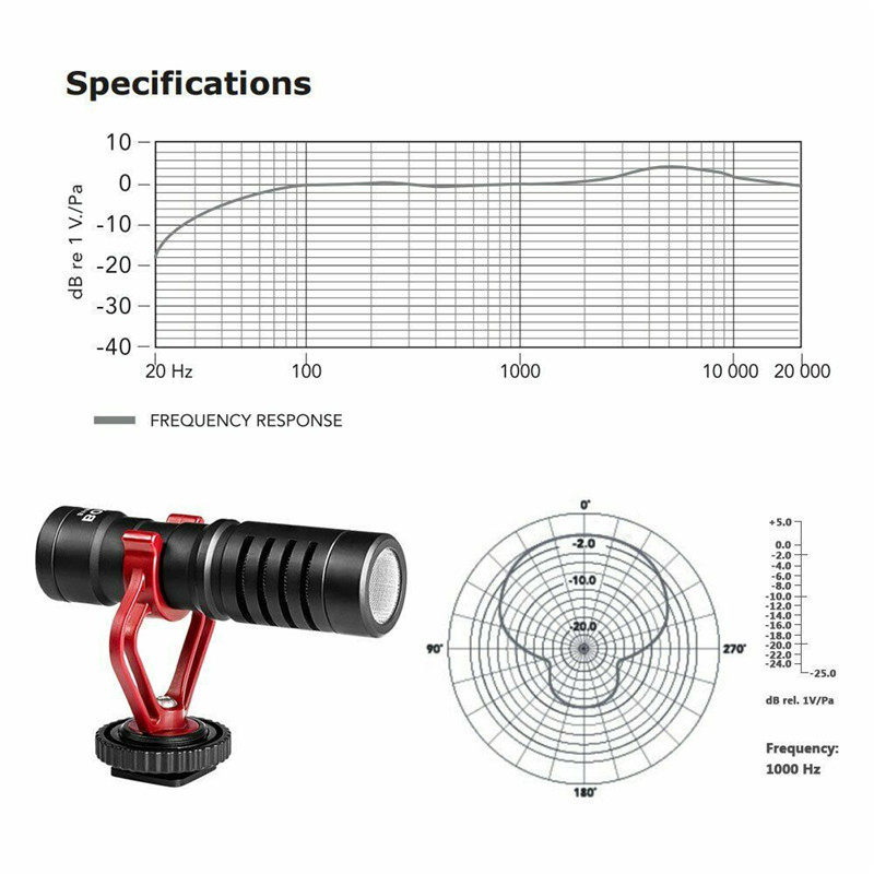 BOYA BY-MM1 cardioid shotgun microphone camera BOYA BY-MM1 cardioid shotgun microphone camera