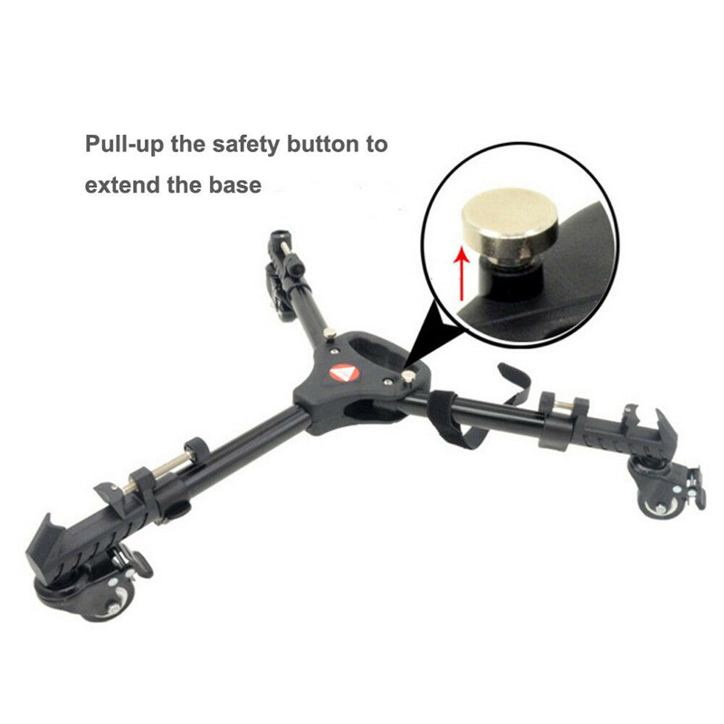 VX-600 foldable 3wheels pulley tripod base stand leg mounts video camera