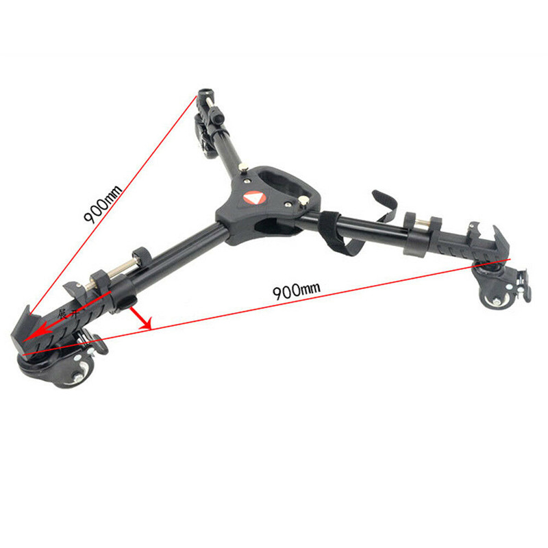 VX-600 foldable 3wheels pulley tripod base stand leg mounts video camera