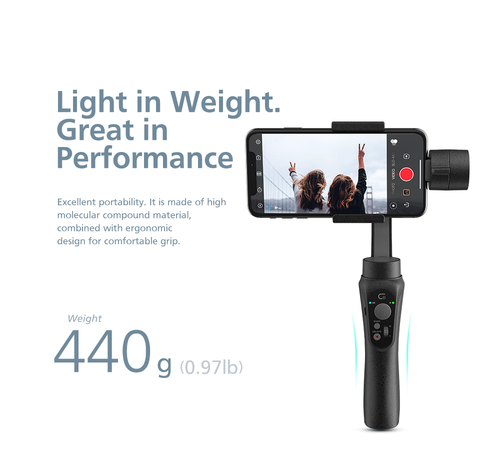 Zhiyun CINEPEER C11 mobile gimbal 3-Axis handheld stabilizer for iPhone/Samsung 