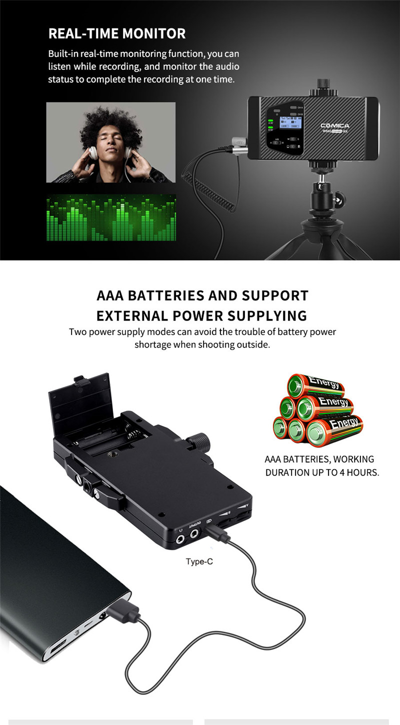 Comica CVM-WS60 UHF wireless DSLR microphone