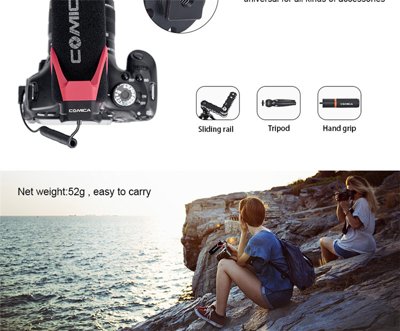 Comica CVM-V30 LITE microphone super-cardioid condenser on-camera shotgun mic Comica CVM-V30 LITE microphone super-cardioid condenser on-camera shotgun mic