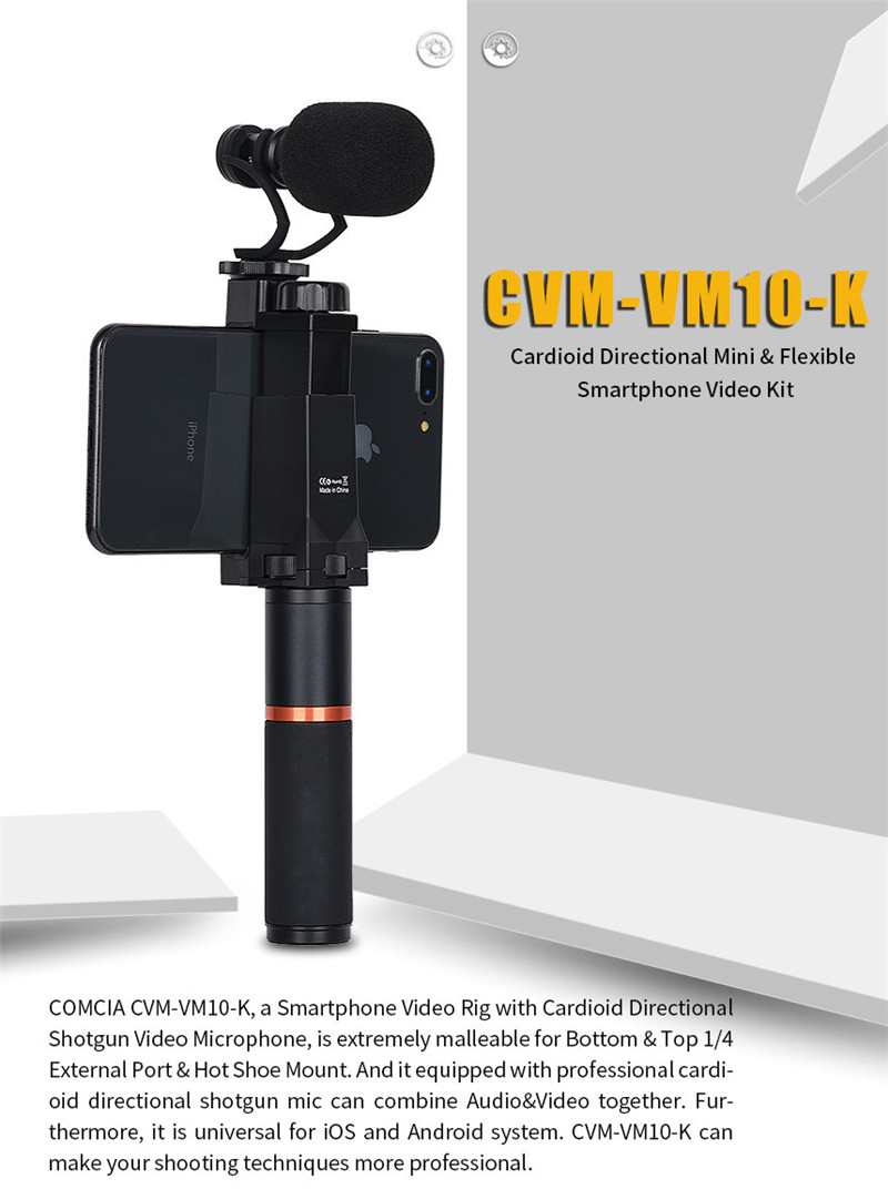 COMICA CVM-VM10-K Smartphone Video Shotgun Handle Microphone