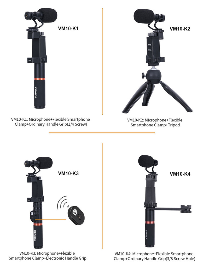 COMICA CVM-VM10-K Smartphone Video Shotgun Handle Microphone