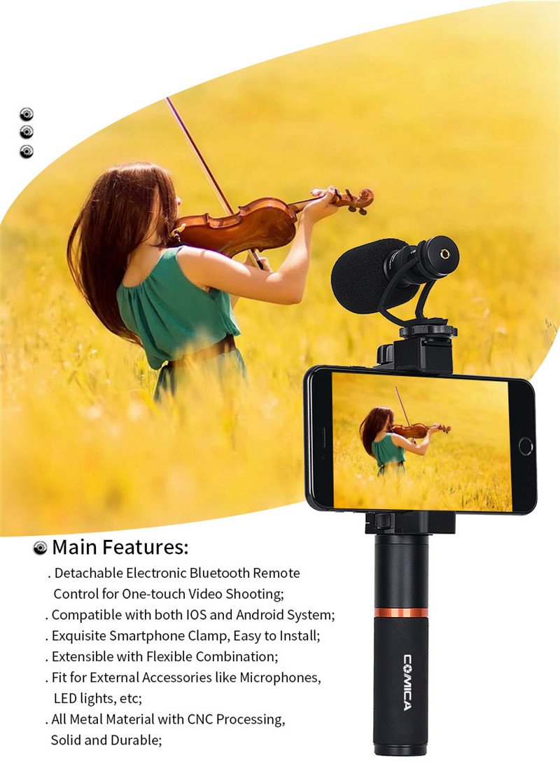 COMICA CVM-VM10-K Smartphone Video Shotgun Handle Microphone