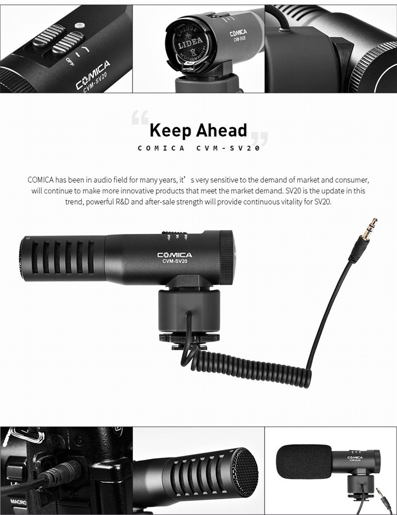 COMICA CVM-SV20 Directional Condenser Shotgun On-Camera Microphone