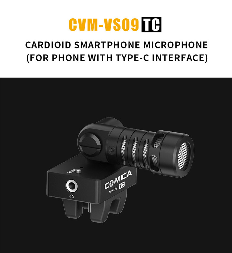 Comica VS09 TC cardioid type-c jack portable wireless microphone