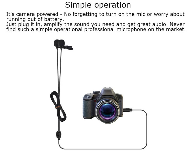 Comica CVM-D02 dual-head lavalier microphone