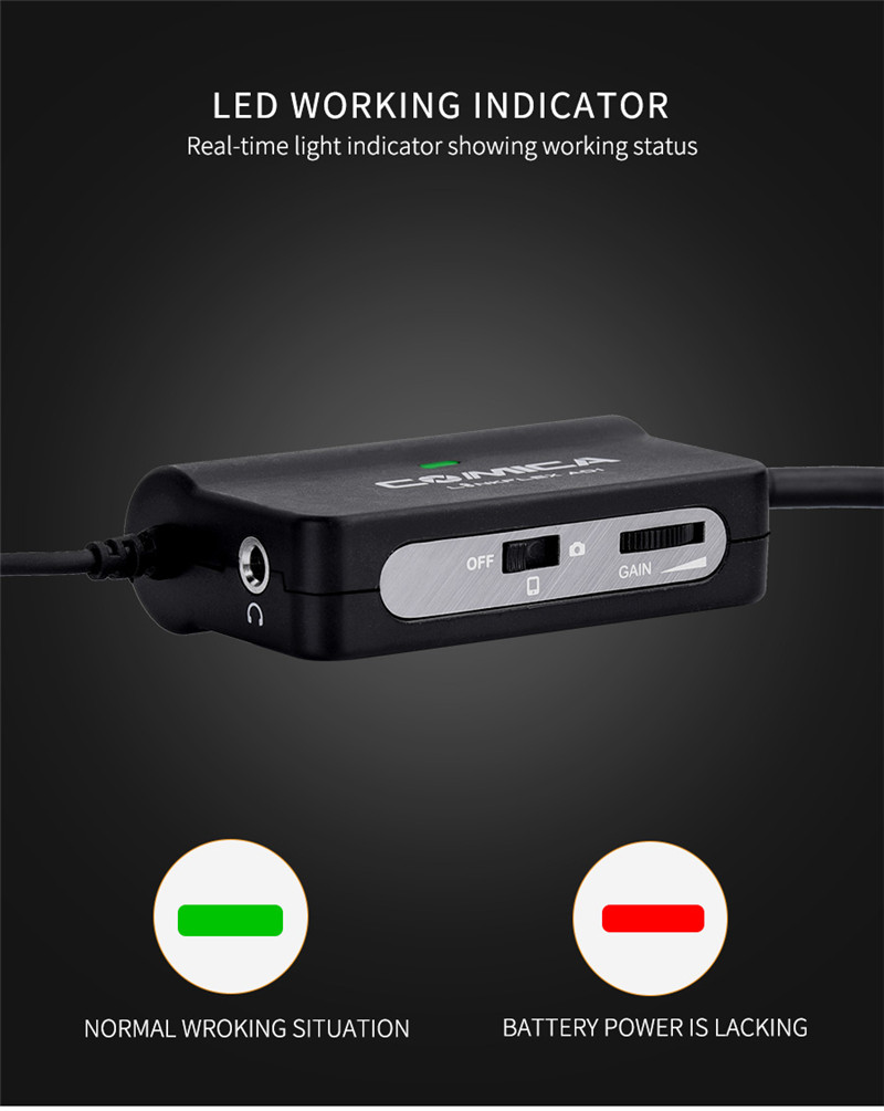 COMICA AD1 microphone audio preamp mixer real-time mix adapter