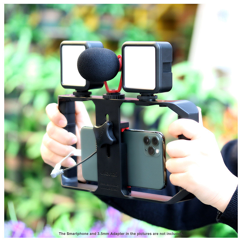 UALNZI smartphone video rig stabilizer phone grip handheld tripod film mount