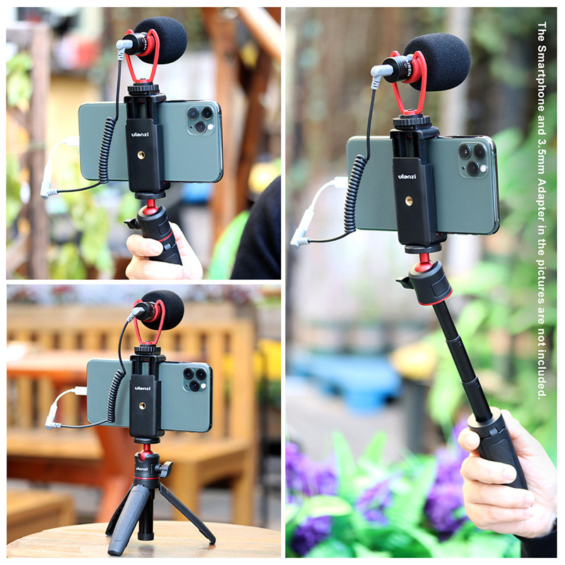 Ulanzi smartphone video kit2 mini tripod phone holder microphone