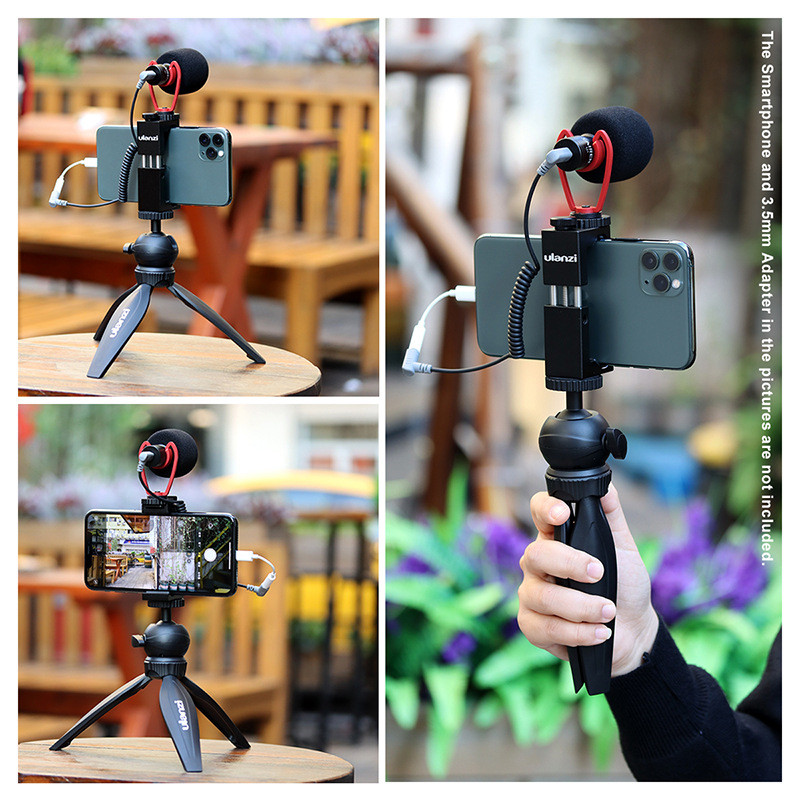 Ulanzi smartphone video kit2 mini tripod phone holder microphone