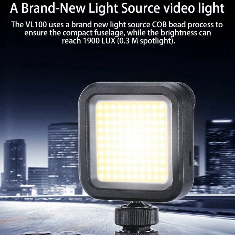 ULANZI VL100 pocket on camera LED video light 