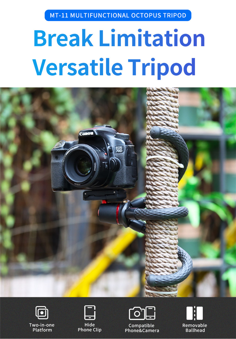 Ulanzi MT-11 flexible octopus tripod smartphone DSLR SLR camera vlog tripod