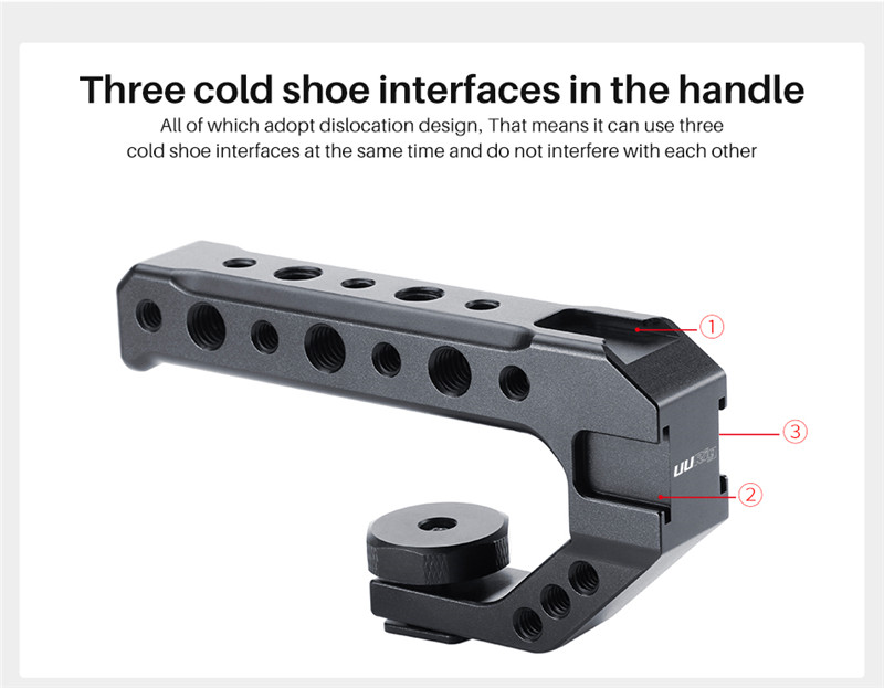 UURig R005 universal handle grip camera cold shoe handle adapter mount