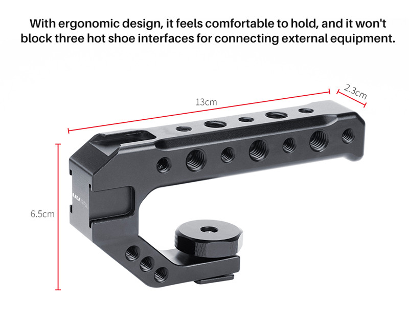 UURig R005 universal handle grip camera cold shoe handle adapter mount