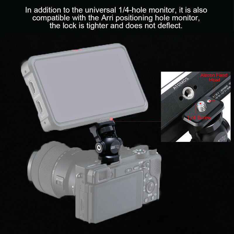 UUrig R015 camera adjustable cold shoe monitor mount bracket holder