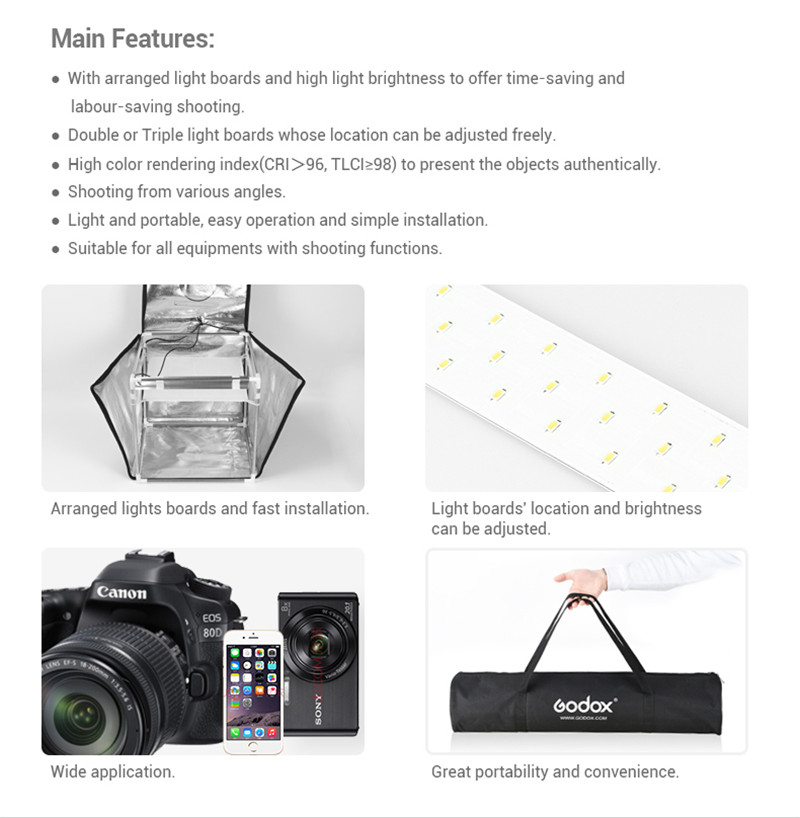 GODOX LED mini photography studio light box