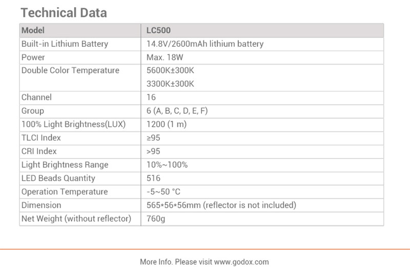 godox LED Light Stick LC500