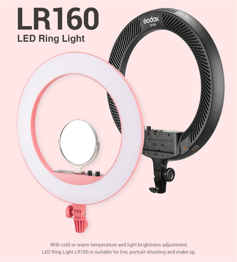 Godox LR160 LED ring light streaming makeup LED light