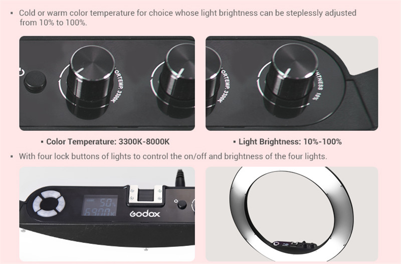 Godox LR160 LED ring light streaming makeup LED light