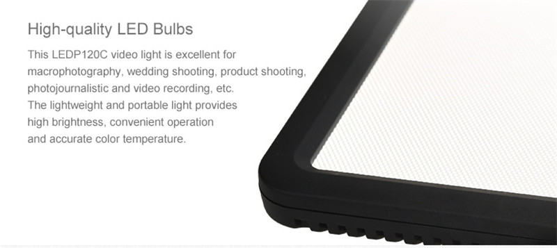 Godox Ultra Slim LEDP-120C 3300-5600k adjustable On-Camera Video Light Godox Ultra Slim LEDP-120C 3300-5600k adjustable On-Camera Video Light