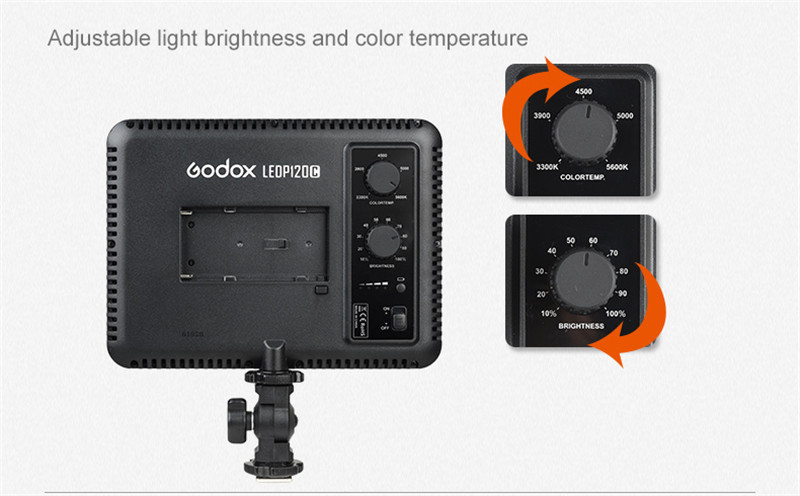 Godox Ultra Slim LEDP-120C 3300-5600k adjustable On-Camera Video Light