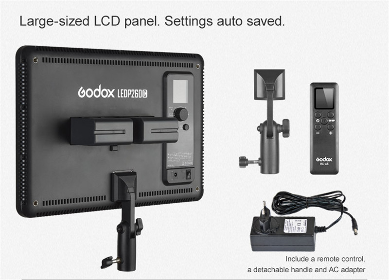 GODOX LEDP260C ultra-thin 30W 3300-5600k LED video light panel lamp