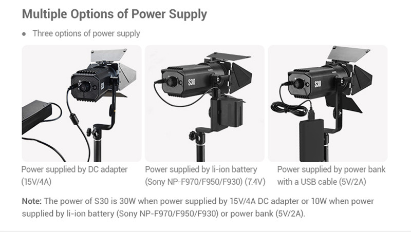Godox S30 30Ws spotlight continuous foucsing LED light Godox S30 30Ws spotlight continuous foucsing LED light