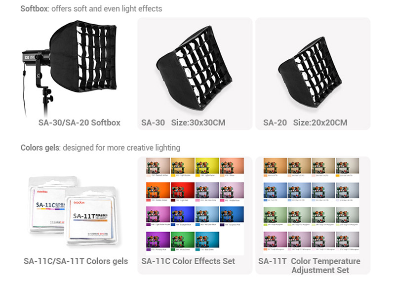 Godox S30 30Ws spotlight continuous foucsing LED light Godox S30 30Ws spotlight continuous foucsing LED light