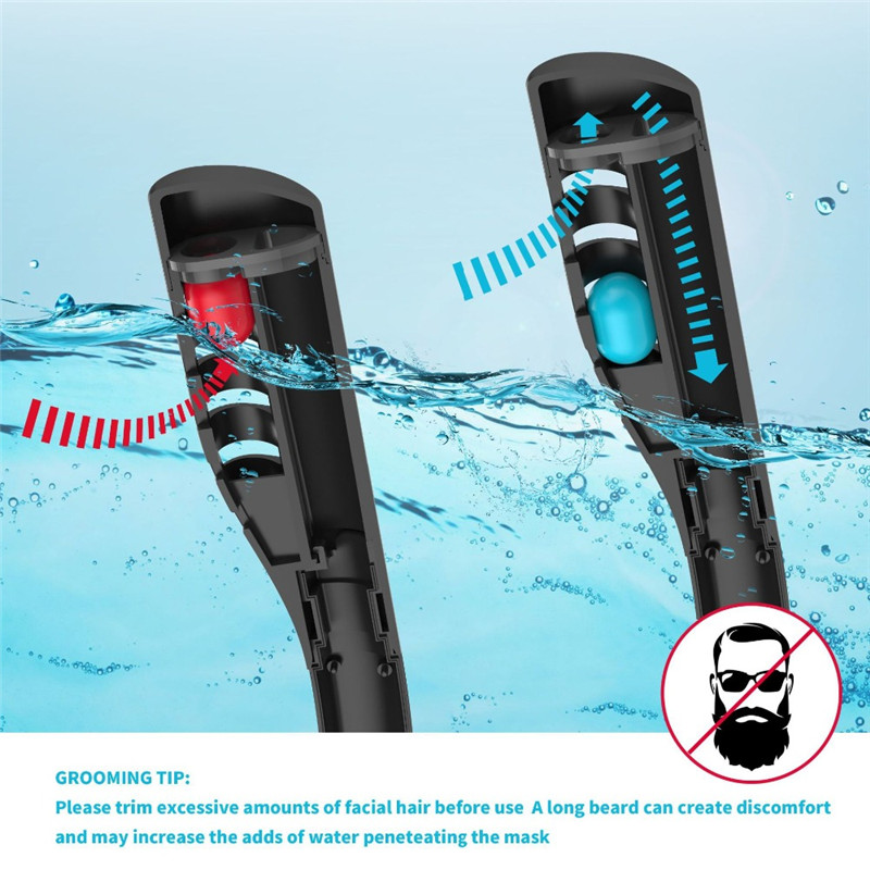 Dual tube anti frog full face snorkel mask anti frog full face snorkel mask