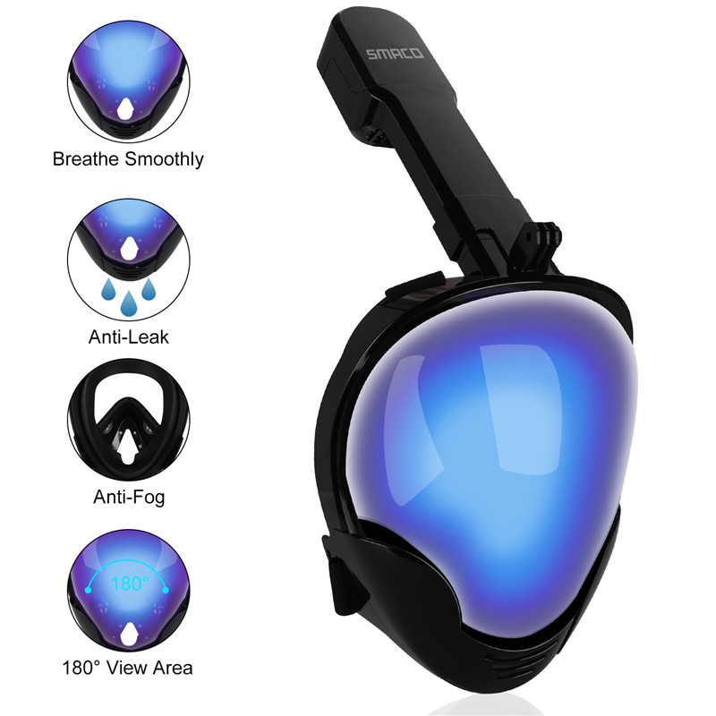 UV Protection Anti-Fog Full Face Snorkel Mask