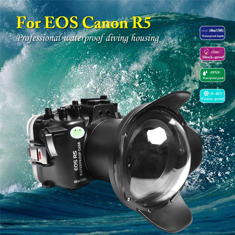 40M Sea Frogs Canon EOS R5 Underwater Housing Waterproof Case
