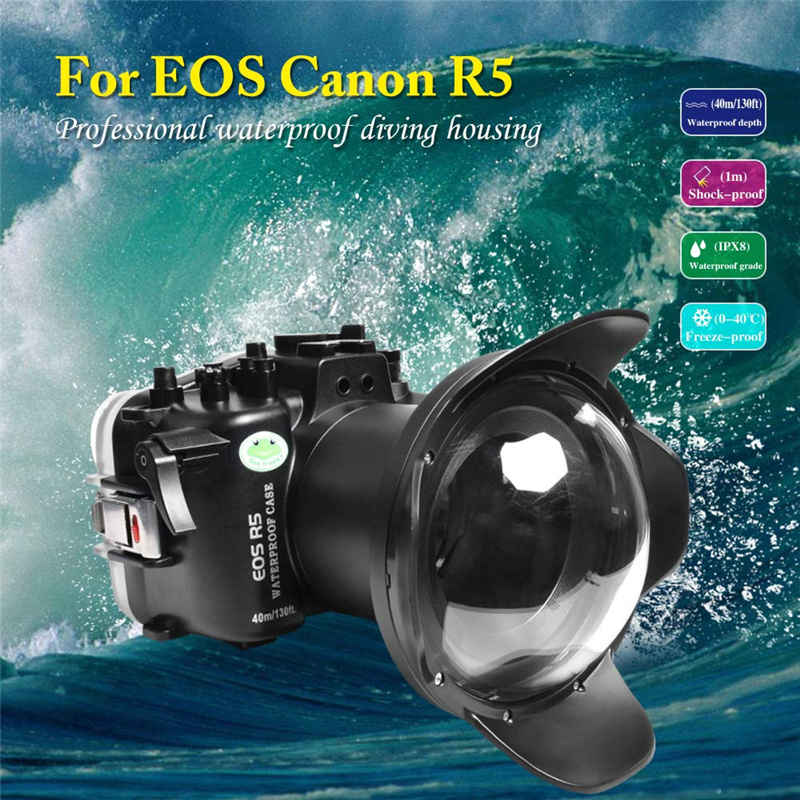 40M Sea Frogs Canon EOS R5 Underwater Housing Waterproof Case 40M Sea Frogs Canon EOS R5 Underwater Housing Waterproof Case