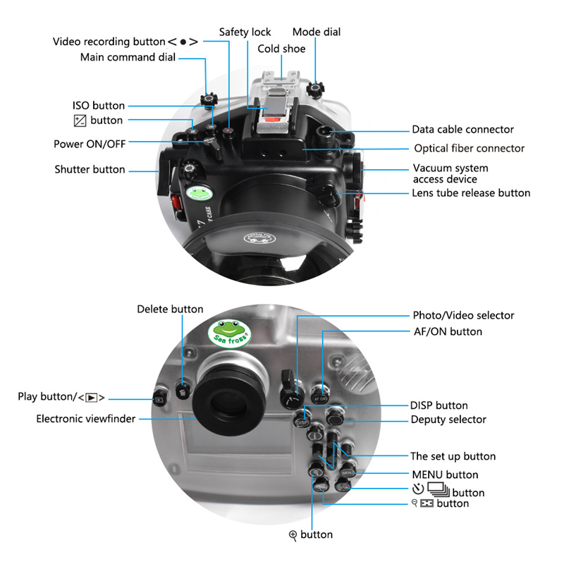Sea Frogs Nikon Z7 Z6 diving casing 40M Sea Frogs Nikon Z7 Z6 Underwater Housing Waterproof Case