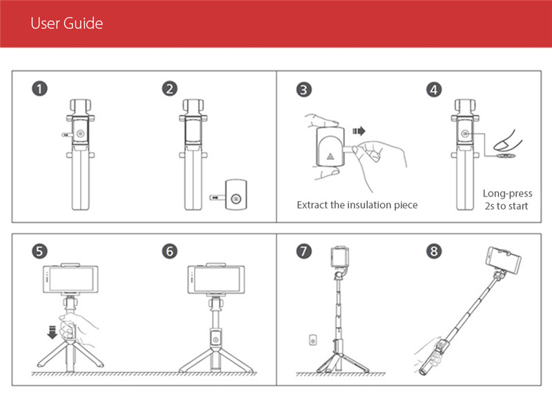 HUAWEI bluetooth wireless tripod mount holder selfie stick camera shutter