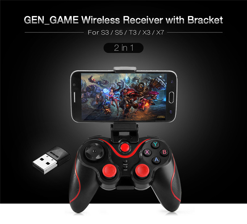 GEN_GAME gamepad bluetooth game controller wireless receiver adjustable bracket clip set GEN_GAME gamepad bluetooth game controller wireless receiver adjustable bracket clip set
