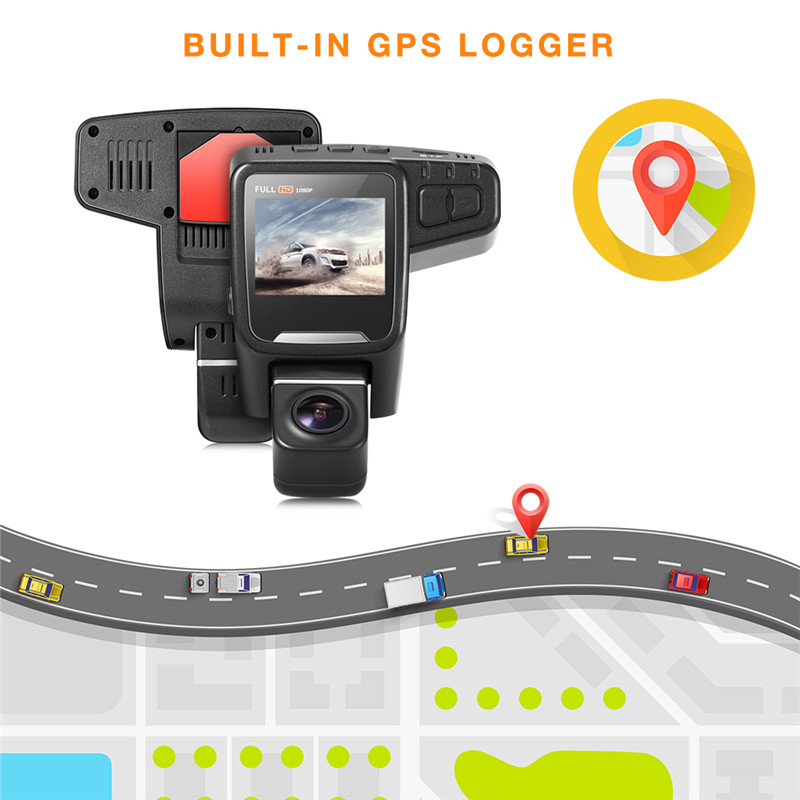 ZEEPIN T682 Rotation GPS FHD 1080P Car Driving Recorder