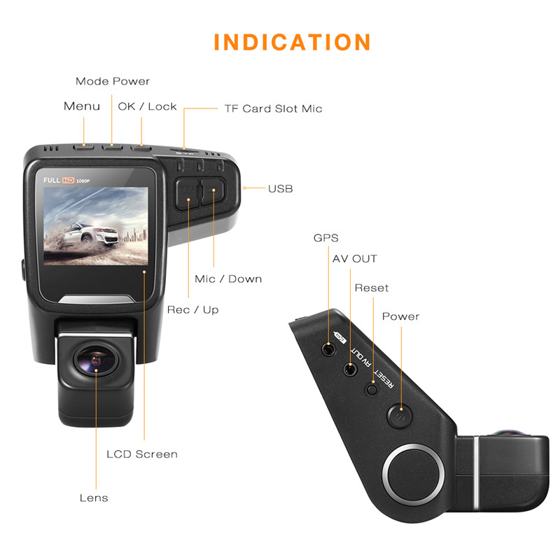 ZEEPIN T682 Rotation GPS FHD 1080P Car Driving Recorder