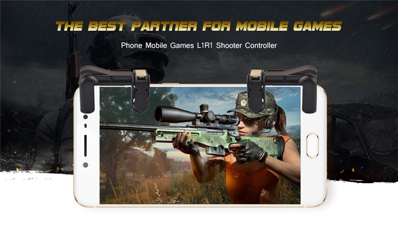 phone gamepad trigger fire button aim key joystick smartphone gaming L1R1 shooter controller phone gamepad trigger fire button aim key joystick smartphone gaming L1R1 shooter controller