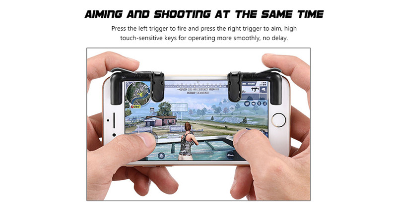 phone gamepad trigger fire button aim key joystick smartphone gaming L1R1 shooter controller phone gamepad trigger fire button aim key joystick smartphone gaming L1R1 shooter controller