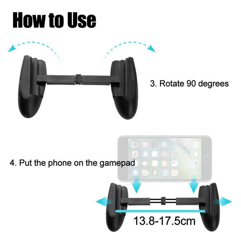 mobile phone handle game controller gamepad shoot aim triggers joystick