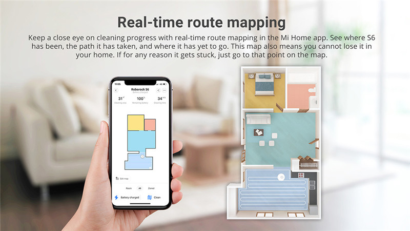 Xiaomi youpin roborock S6 robot vacuum cleaner