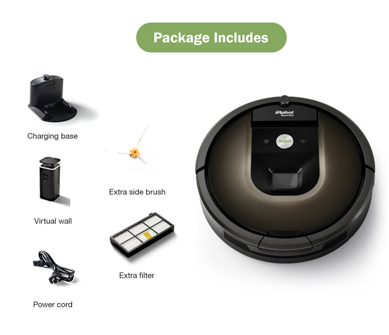 iRobot 980 Vacuum Cleaning Robot Wi-Fi Connected Sweeping Machine iRobot 980 Vacuum Cleaning Robot Wi-Fi Connected Sweeping Machine