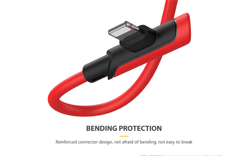 Baseus Elbow Type-C to 8 Pin Data Transmission Line Charging Cable